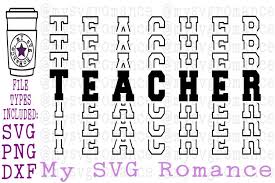 Download Teacher Word Mirror Svg Png Dxf Mirrored Teacher 364237 Cut Files Design Bundles