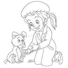 Explore our big collection of free printable dog coloring sheet at coloringonly! Coloring Page Girl Dog Stock Illustrations 187 Coloring Page Girl Dog Stock Illustrations Vectors Clipart Dreamstime
