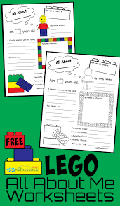 Free worksheets to promote the understanding of fraction identification. Lego All About Me Worksheets 123 Homeschool 4 Me