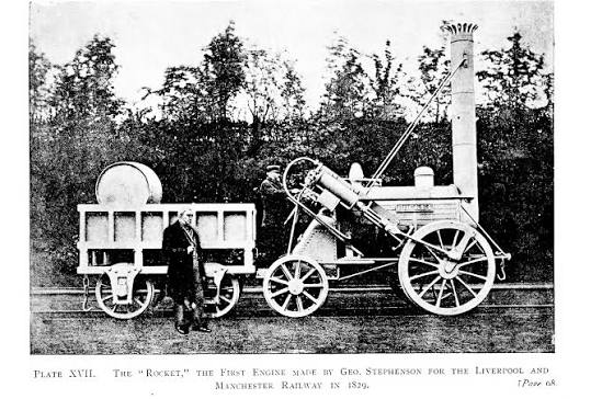 File:The "Rocket," the First Engine made by Geo. Stephenson for the Liverpool and Manchester Railway in 1829.png - Wikimedia Commons