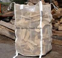 800升1000升1500升通风FIBC网火木袋1000千克通风木柴巨型网网原木散装袋