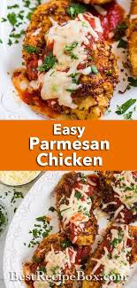 Easy and quick chicken recipe for chicken parmesan. Easy Chicken Parmesan Recipe With Panko Bread Crumbs Recipe Chicken Parmesan Recipe Easy Chicken Parmesan Recipes Chicken Recipes