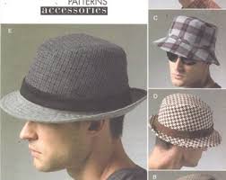 Vogue 8869 Hats Pattern Beret Fedora Bucket Cap Trilby Driving Cap Newsboy  Cap Brimmed Adult Teen Mens Sewing Pattern Size S M L XL UNCUT