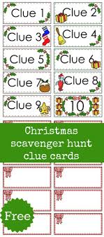 You can print them below and i've listed them below in case you don't have a printer. Christmas Scavenger Hunt Free Printable Clue Cards For Kids
