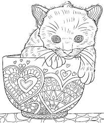 Second page of printable cat coloring for kids. 30 Free Printable Cat Coloring Pages