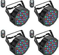 UKing 4PCS Luci Par RGB Illuminazione palco, 72W Luci del Palcoscenico con  Telecomando e dmx-7CH, Luce di Scena per DJ Festa di Matrimonio Bar : ...
