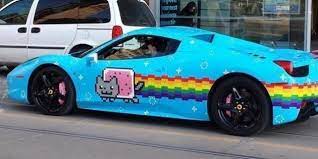 Deadmau5 quot purrari quot custom ferrari 458 italia spider 1 64 diecast kyosho. Deadmau5 Receives Cease And Desist From Ferrari Sadly Unwraps Nyan Cat Purrari Huffpost Canada News