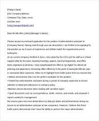 This cover letter example for an administrative assistant will help you to sell your skills and professional demeanor. Free 9 Cover Letter For Administrative Assistant Samples In Ms Word Pdf