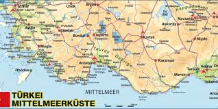 Türkei position auf der weltkarte anzeigen. Karte Von Turkei Mittelmeerkuste Region In Turkei Welt Atlas De