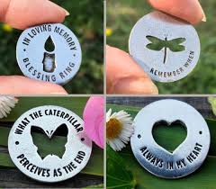 Assortment Of Pocket Memorial Blessing Rings Funeral Favor Or Gift Pocket Token Unique Funeral Gift Funeral Gifts