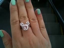 Three Stone Cz 925 Sterling Silver Engagement Ring In Mickey Mouse Face Shape Disney Wedding Rings Mickey Mouse Ring Mickey Mouse Jewelry