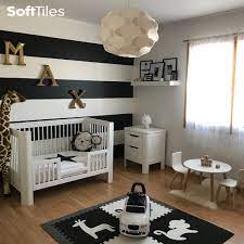 Softtiles Safari Animals Kids Foam Play Mat 6 5 X 6 5 Feet Black Gray White In 2021 Baby Boy Room Nursery Nursery Room Boy Nursery Baby Room