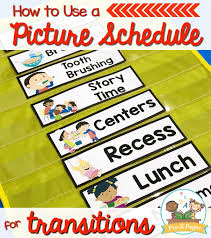 Picture Schedule Cards For Preschool And Kindergarten