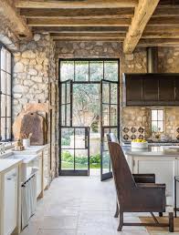 modern rustic stone kitchens