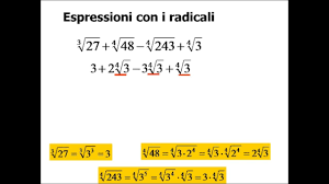La matematica ha a che fare con il calcolare. Espressioni Con I Radicali Youtube