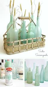 Apply even coats of krylon ® sea glass finish in cornflower, in ice, and amber to each vase. Sea Glass Paint Spray Or Brush To Give Bottles Vases Jars The Frosted Seaglass Look Coastal Decor Ideas Interior Design Diy Shopping