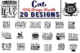 Cat svg with heartbeat, paw print, and hearts works with cricut, silhouette and other crafting machines. Cat Bundle Graphic By Design Store Creative Fabrica