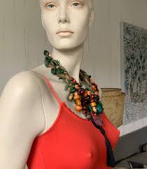 Exotic Ethnic Inspired Statement Necklace Using Repurposed Materials, Big  Chunky Necklace, Wearable Art, Original Dramatic Ooak Necklace
