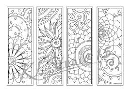 New users enjoy 60% off. Happy Flower Coloring Bookmarks Page Instant Download Relax Mandala Designs To Color For Adults To Print And Color In 2021 Coloring Bookmarks Coloring Pages Printable Coloring Pages