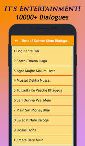 Watch videos, top stories and articles on app download at moneycontrol.com. Best Of Salman Khan Dialogues For Android Apk Download