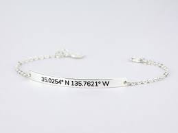 slim bar coordinates bracelet