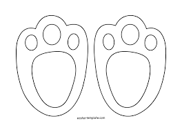 Rabbit foot bunny feet template. Easter Bunny Feet Clipart Novocom Top