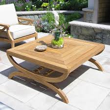 A Geometric Square Pattern Creates A Symmetric Centerpiece For Any Lounge Area Teak Outdoor Coffee Table Teak Coffee Table Coffee Table Square