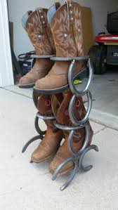 Leaving them in the hallway makes for a real mess. 120 Cowboy Boots Racks Ideas In 2021 Boot Rack Horseshoe Projects Horseshoe Art
