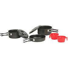 Stansport Two Person Cook Set Black Granite Steel Walmart Com Cooking Set Cookware Set Mess Kit