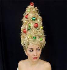 12 Holiday Hairstyles Sure To Shock Santa Christmas Tree Hair Christmas Hairstyles Holiday Hairstyles