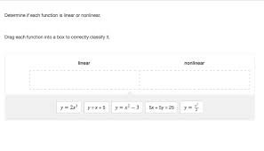 We discuss how to work with the slope to determine whether the funct. Determine If Each Function Is Linear Or Nonlinear Brainly Com