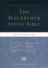 Esv Macarthur Study Bible Cloth Over Board Tan Tan Light Brown