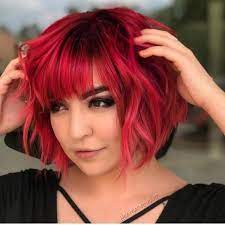 Red Bob Hairstyles With Bangs Bob Hairstyles Bobs For Thin Hair Choppy Bob Hairstyles
