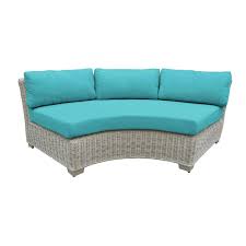 Sofa con asiento y respaldo de placa de alta densidad de 28 kg. Coast Curved Armless Sofa In Aruba Tkc038b Cas Aruba