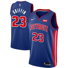 Detroit Pistons Mens Nike Road Griffin 23 Swingman Jersey
