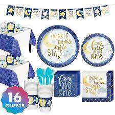 Twinkle Twinkle Little Star Baby Shower Kit For 16 Guests Party City Baby Shower Kit Twinkle Twinkle Baby Shower Baby Shower Decorations For Boys