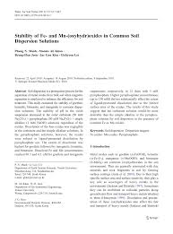 Any country russia ukraine estonia netherlands. Pdf Stability Of Fe And Mn Oxyhydr Oxides In Common Soil Dispersion Solutions