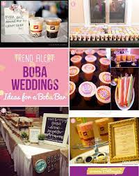 Boba Bars At Weddings Get With The Trend Boba Bar Wedding Drink Drink Station