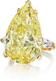 A Superb Fancy Intense Yellow Diamond Ring 1 1 Million Dollars Fancy Yellow Diamond Yellow Diamond Rings Jewels