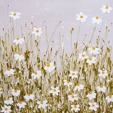 Kunstwerk Schilderij Bloemenveld Bloemen Madeliefjes Van Van Bianca Ter Riet In 2020 Madeliefjes Tekening Madeliefjes Schilderij