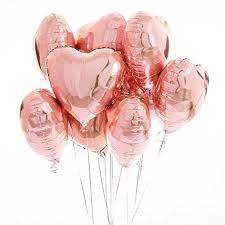 Anokay 10 Folienballon Hochzeit Rosegold Herz Ballons Luftballons Hochzeit Rose Gold Fur Geburtstag Brautdu Rosegold Hochzeit Luftballons Hochzeit Luftballons