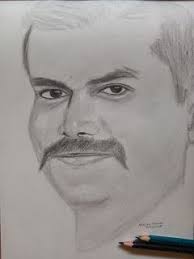 Vikas Vaibhav Ips Sketch Drawing By Artist Akshay Kumar 373 Celebrity Drawings Drawings Artist