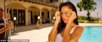Nicole Scherzinger Sizzles In A White Swimsuit In Exclusive The X Factor Celebrity Preview Daily Mail Online