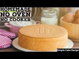 Easy Vanilla Sponge Cake Without Oven Recipe How To Make Basic Sponge Cake Plain Sp Tea Cakes Recipes Cake Recipes Without Oven American Sponge Cake Recipe