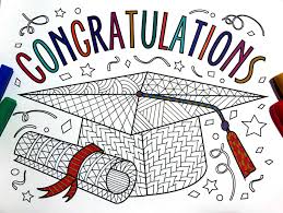 Download 49,000+ royalty free color congratulations vector images. Congratulations Graduate Pdf Zentangle Coloring Page Scribble Stitch
