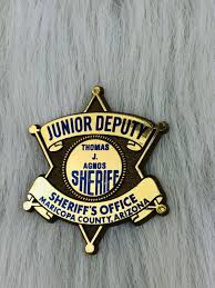 Vintage Junior Deputy Sheriffs Office Maricopa County Arizona Gold Tone Badge Ebay Maricopa County Arizona Maricopa County Sheriff Deputy