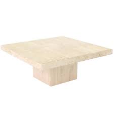 New, vintage and antique travertine coffee tables. Square Solid Travertine Coffee Table At 1stdibs