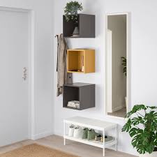 Eket Schrankkombination Fur Wandmontage Goldbraun Dunkelgrau Ikea Osterreich Eket Wall Mounted Cabinet Ikea Eket