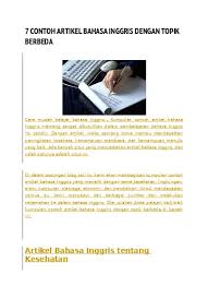 Jul 31, 2021 · contoh teks prosedur kompleks tentang kesehatan. 7 Contoh Artikel Bahasa Inggris Dengan T