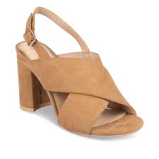 Les sandales pour femmes sont en cuir écologique avec maille. Sandales A Talon Beige My Botega